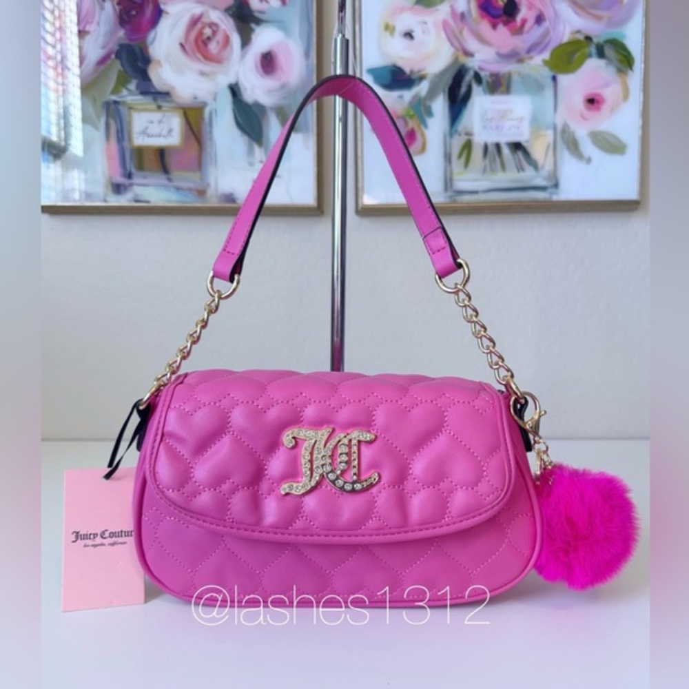 JUICY COUTURE Purse Straight From the Heart Shoulder Bag - Juicy Pink